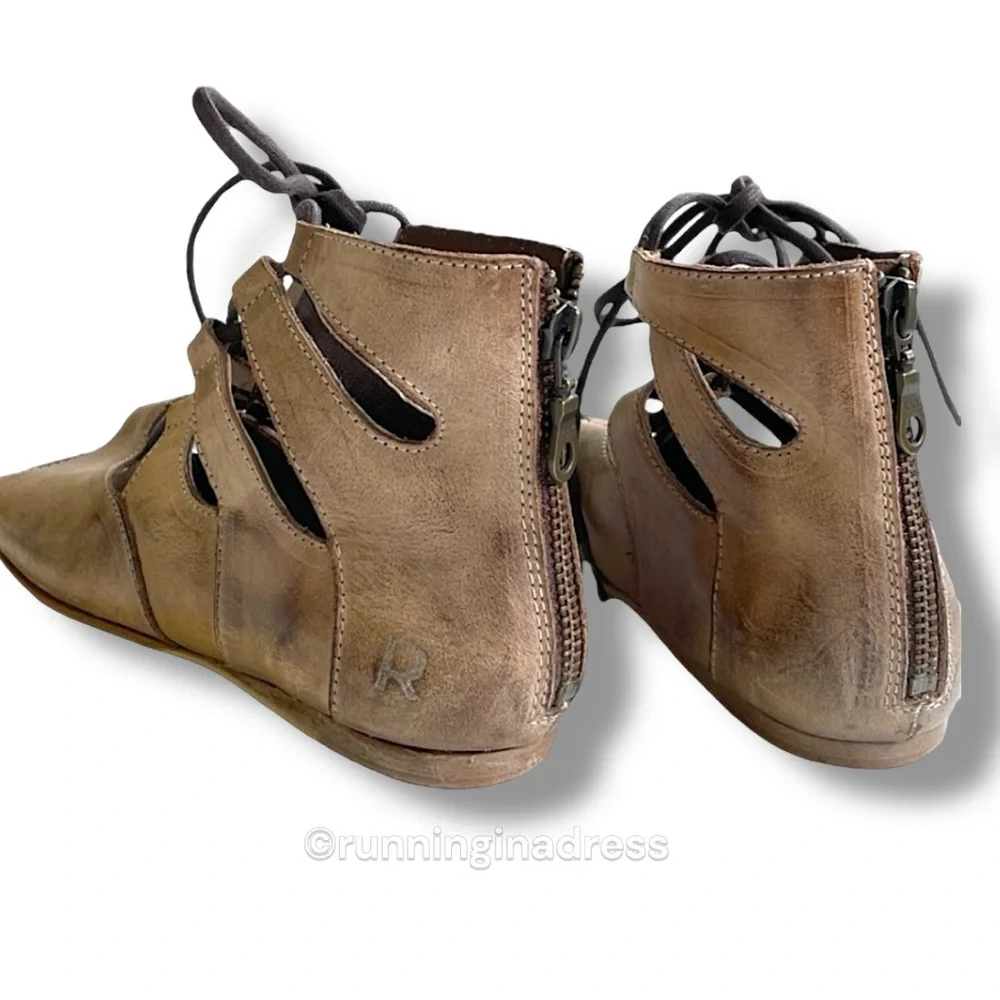 NWT Bed Stu Roan Women’s Winnie Leather Strappy Gladiator Sandal Size 6 In Tan - Picture 9 of 12